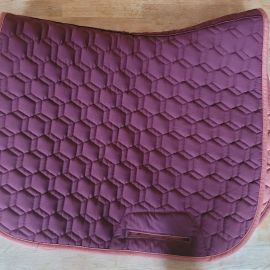 Tapis de selle Fouganza réversible Terracotta & Bordeaux (cheval)